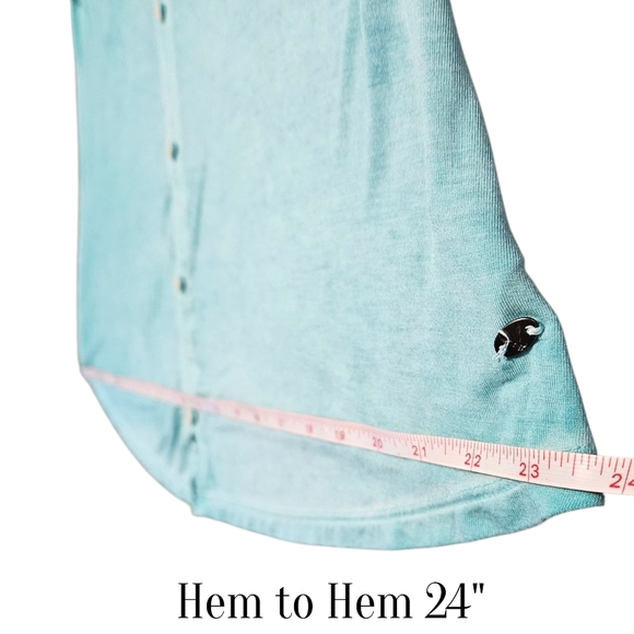 American Eagle Soft & Sexy Button Tank Top S Blue Vintage Wash Flowy Coastal - Picture 12 of 13